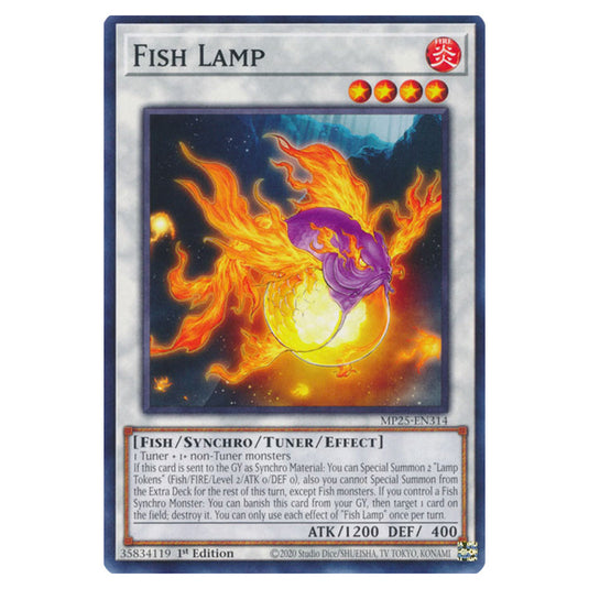 Fish Lamp MP25-EN314 card from the Yu-Gi-Oh! set 2025 Mega Pack