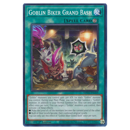 Goblin Biker Grand Bash MP25-EN319 card from the Yu-Gi-Oh! set 2025 Mega Pack