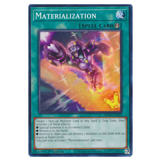 Materialization MP25-EN322 card from the Yu-Gi-Oh! set 2025 Mega Pack