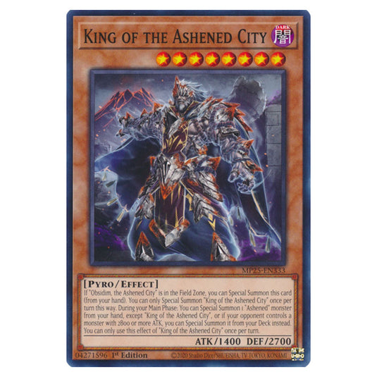 King of the Ashened City MP25-EN333 card from the Yu-Gi-Oh! set 2025 Mega Pack