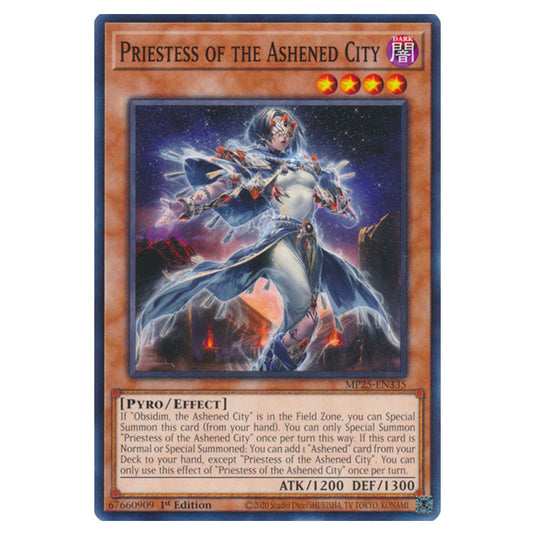 Priestess of the Ashened City MP25-EN335 card from the Yu-Gi-Oh! set 2025 Mega Pack