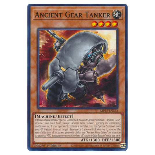 Ancient Gear Tanker MP25-EN342 card from the Yu-Gi-Oh! set 2025 Mega Pack