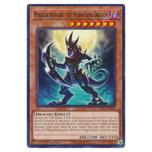 Mikazukinoyaiba, the Moon Fang Dragon MP25-EN346 card from the Yu-Gi-Oh! set 2025 Mega Pack