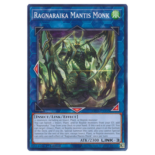 Ragnaraika Mantis Monk MP25-EN355 card from the Yu-Gi-Oh! set 2025 Mega Pack