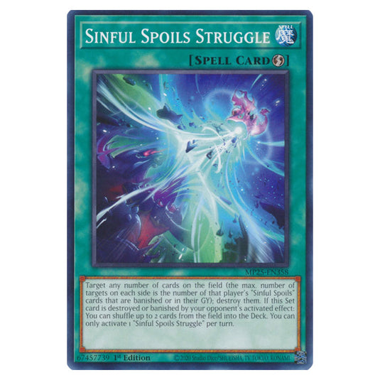 Sinful Spoils Struggle MP25-EN358 card from the Yu-Gi-Oh! set 2025 Mega Pack
