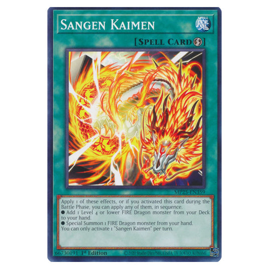 Sangen Kaimen MP25-EN359 card from the Yu-Gi-Oh! set 2025 Mega Pack