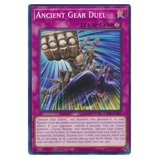 Ancient Gear Duel MP25-EN360 card from the Yu-Gi-Oh! set 2025 Mega Pack