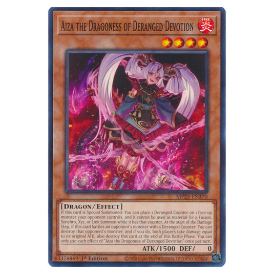 Aiza the Dragoness of Deranged Devotion MP25-EN370 card from the Yu-Gi-Oh! set 2025 Mega Pack