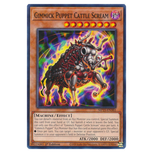 Gimmick Puppet Cattle Scream MP25-EN381 card from the Yu-Gi-Oh! set 2025 Mega Pack