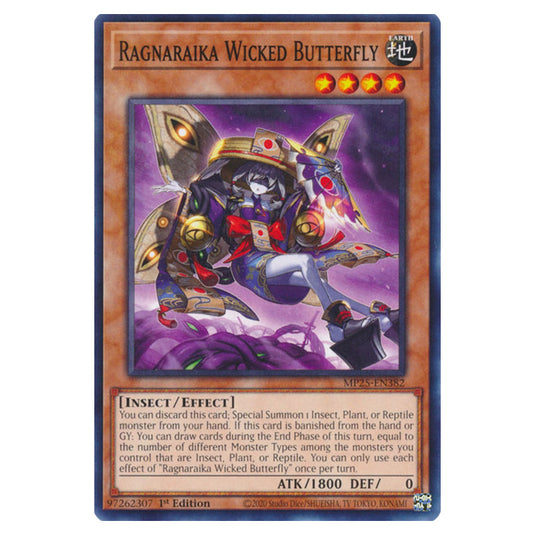 Ragnaraika Wicked Butterfly MP25-EN382 card from the Yu-Gi-Oh! set 2025 Mega Pack