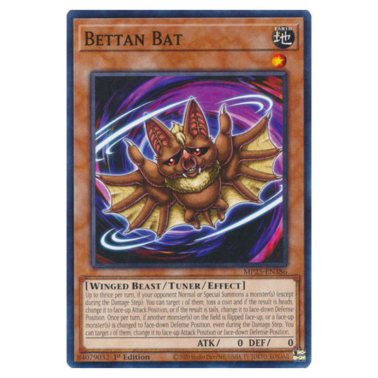 Bettan Bat MP25-EN386 card from the Yu-Gi-Oh! set 2025 Mega Pack