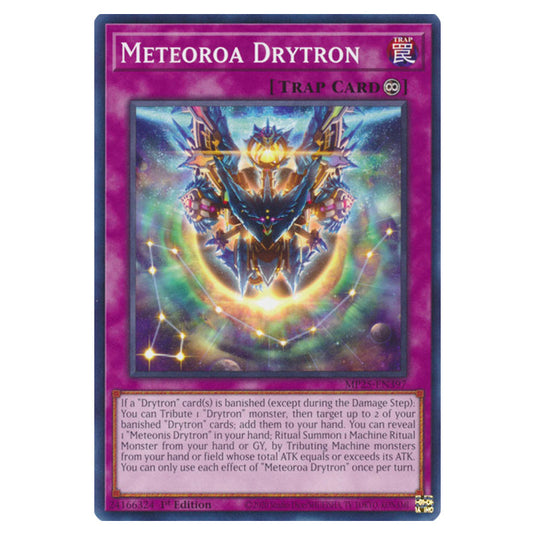 Meteoroa Drytron MP25-EN397 card from the Yu-Gi-Oh! set 2025 Mega Pack