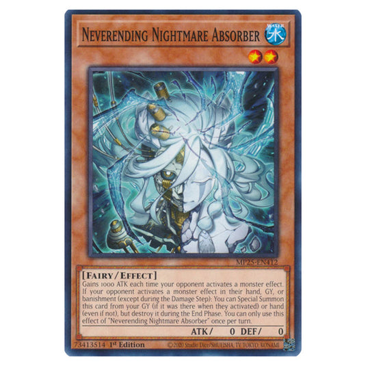 Neverending Nightmare Absorber MP25-EN412 card from the Yu-Gi-Oh! set 2025 Mega Pack