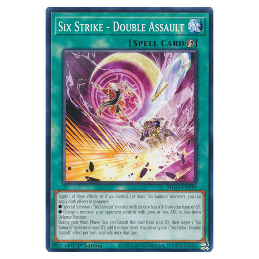 Six Strike - Double Assault MP25-EN419 card from the Yu-Gi-Oh! set 2025 Mega Pack