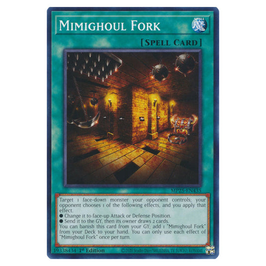 Mimighoul Fork MP25-EN435 card from the Yu-Gi-Oh! set 2025 Mega Pack