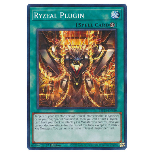 Ryzeal Plugin MP25-EN440 card from the Yu-Gi-Oh! set 2025 Mega Pack