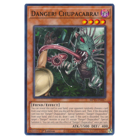 Danger! Chupacabra! MP25-EN447 card from the Yu-Gi-Oh! set 2025 Mega Pack