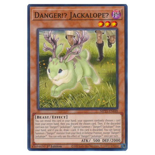 Danger!? Jackalope? MP25-EN448 card from the Yu-Gi-Oh! set 2025 Mega Pack