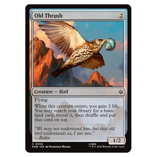 Old Thrush 0002 card from the Magic The Gathering set The Hobbit