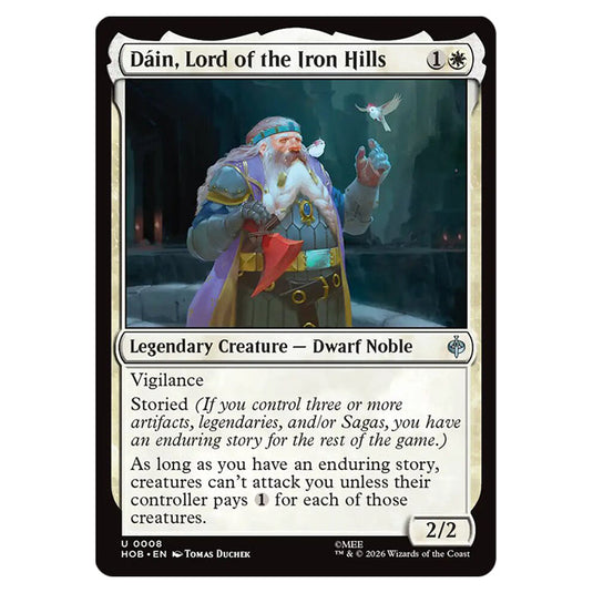 Dáin, Lord of the Iron Hills 0008 card from the Magic The Gathering set The Hobbit