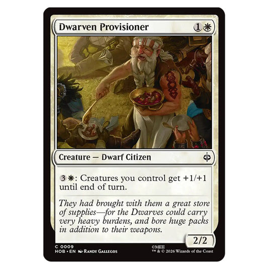 Dwarven Provisioner 0009 card from the Magic The Gathering set The Hobbit