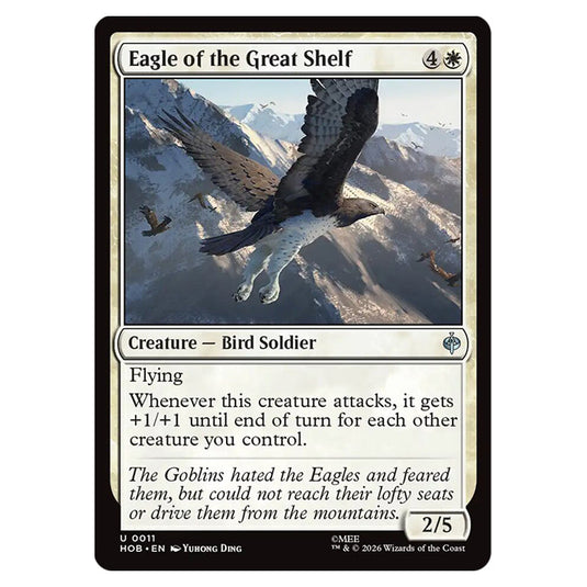 Eagle of the Great Shelf 0011 card from the Magic The Gathering set The Hobbit