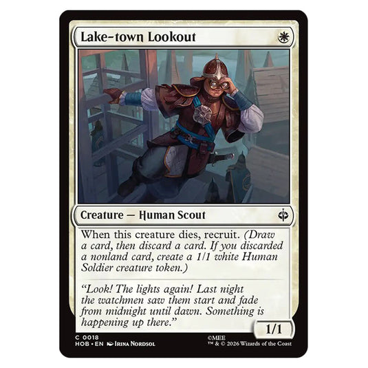 Lake-town Lookout 0018 card from the Magic The Gathering set The Hobbit