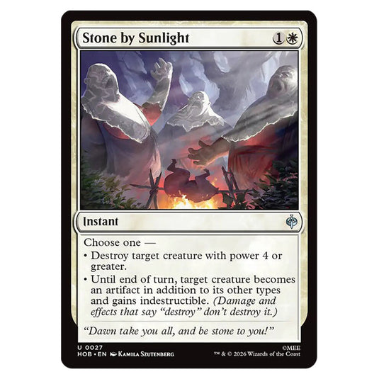 Stone by Sunlight 0027 card from the Magic The Gathering set The Hobbit