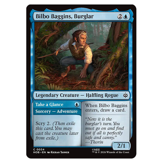 Bilbo Baggins, Burglar // Take a Glance 0034 card from the Magic The Gathering set The Hobbit