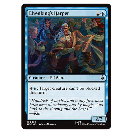 Elvenking's Harper 0038 card from the Magic The Gathering set The Hobbit