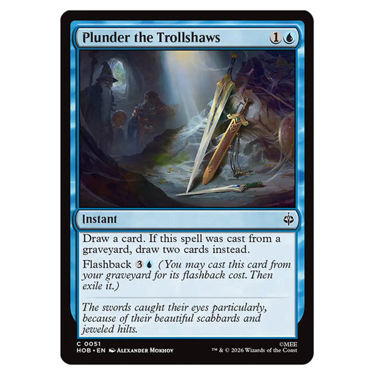 Plunder the Trollshaws 0051 card from the Magic The Gathering set The Hobbit