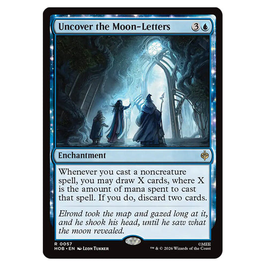 Uncover the Moon-Letters 0057 card from the Magic The Gathering set The Hobbit