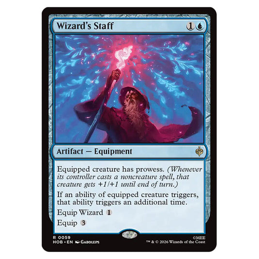 Wizard's Staff 0059 card from the Magic The Gathering set The Hobbit