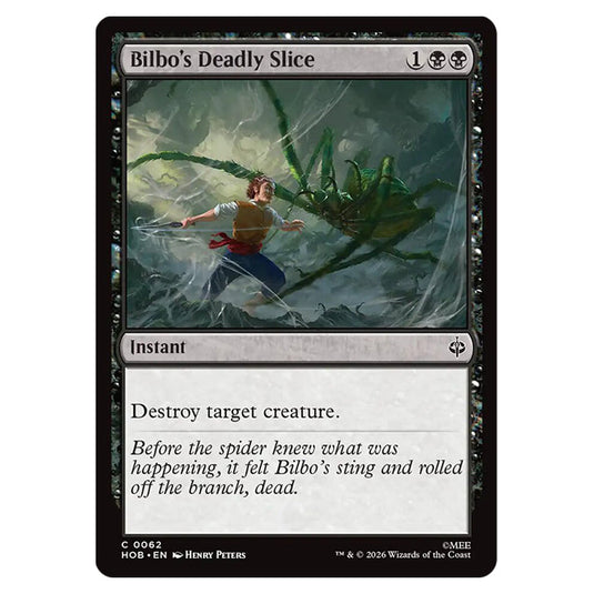 Bilbo's Deadly Slice 0062 card from the Magic The Gathering set The Hobbit