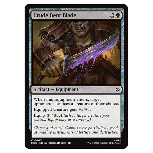 Crude Bent Blade 0063 card from the Magic The Gathering set The Hobbit