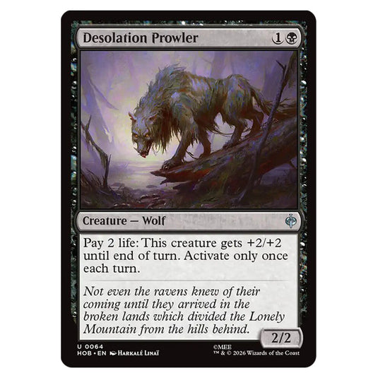 Desolation Prowler 0064 card from the Magic The Gathering set The Hobbit