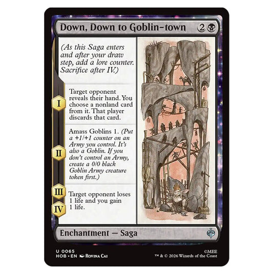 Down, Down to Goblin-town 0065 card from the Magic The Gathering set The Hobbit