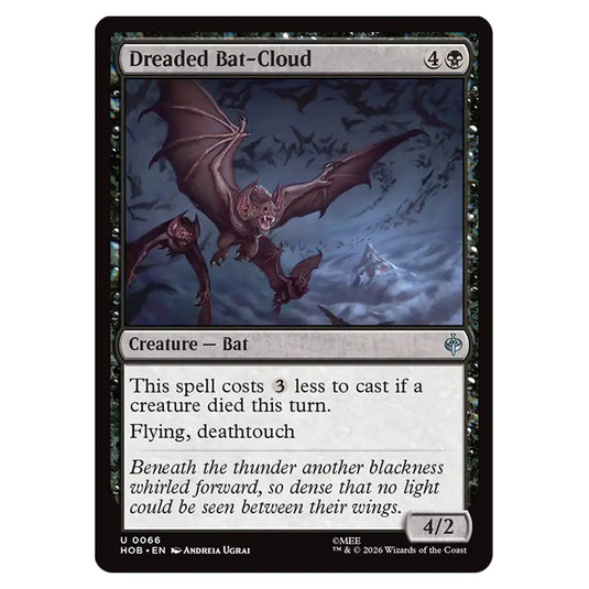 Dreaded Bat-Cloud 0066 card from the Magic The Gathering set The Hobbit
