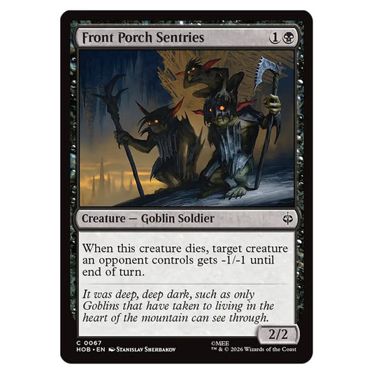 Front Porch Sentries 0067 card from the Magic The Gathering set The Hobbit