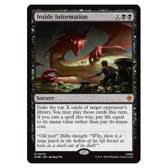 Inside Information 0076 card from the Magic The Gathering set The Hobbit