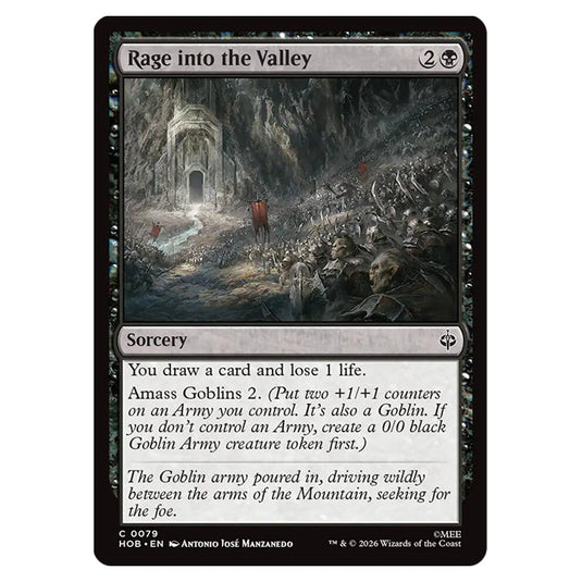 Rage into the Valley 0079 card from the Magic The Gathering set The Hobbit