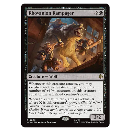 Rhovanion Rampager 0082 card from the Magic The Gathering set The Hobbit