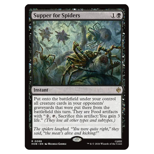 Supper for Spiders 0086 card from the Magic The Gathering set The Hobbit