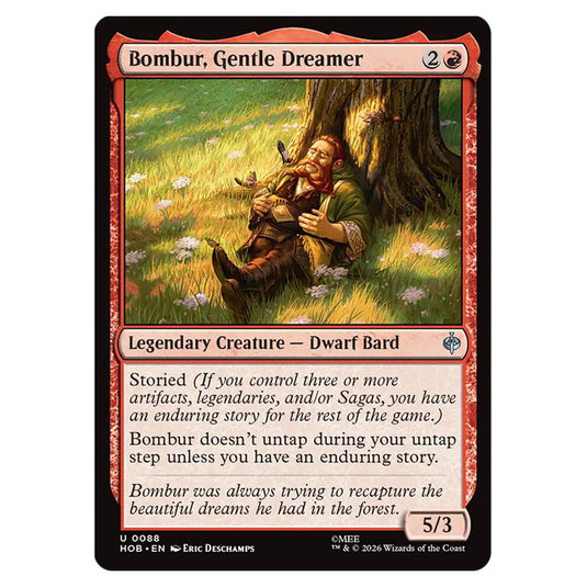 Bombur, Gentle Dreamer 0088 card from the Magic The Gathering set The Hobbit
