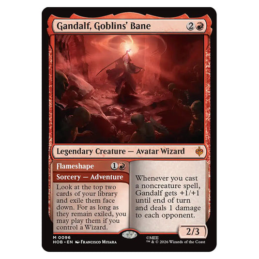 Gandalf, Goblins' Bane // Flameshape 0096 card from the Magic The Gathering set The Hobbit
