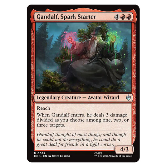 Gandalf, Spark Starter 0097 card from the Magic The Gathering set The Hobbit