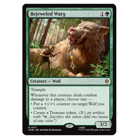 Bejeweled Warg 0117 card from the Magic The Gathering set The Hobbit