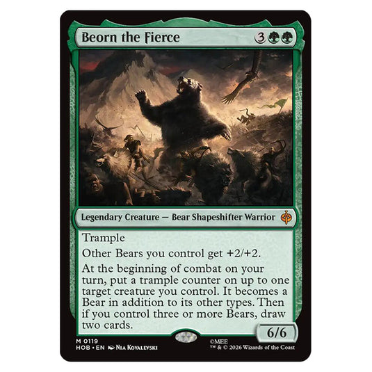 Beorn the Fierce 0119 card from the Magic The Gathering set The Hobbit
