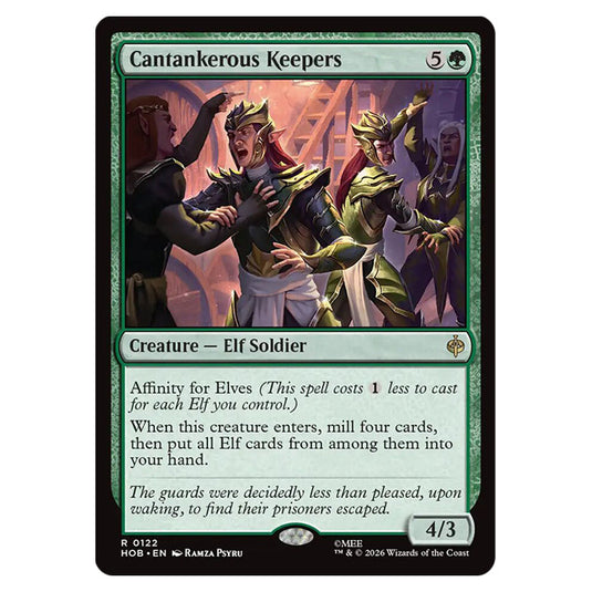 Cantankerous Keepers 0122 card from the Magic The Gathering set The Hobbit