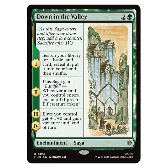 Down in the Valley 0124 card from the Magic The Gathering set The Hobbit